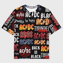 Мужская футболка оверсайз AC DC LOGOBOMBING