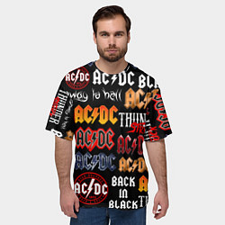 Футболка оверсайз мужская AC DC LOGOBOMBING, цвет: 3D-принт — фото 2