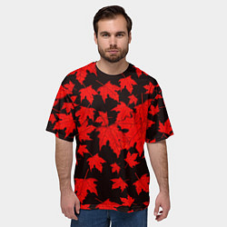 Футболка оверсайз мужская Осенние листья, цвет: 3D-принт — фото 2