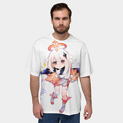 Футболка оверсайз мужская Паймон из Genshin Impact, цвет: 3D-принт — фото 2