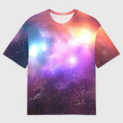 Футболка оверсайз мужская Космос, сияние и звезды, цвет: 3D-принт
