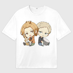Футболка оверсайз мужская Акихико и Харуки Чиби, цвет: 3D-принт