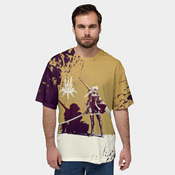 Футболка оверсайз мужская Yorha 2B Nier Automata Z, цвет: 3D-принт — фото 2