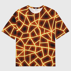 Футболка оверсайз мужская Огненная геометрия, цвет: 3D-принт