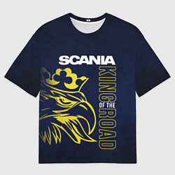 Футболка оверсайз мужская Scania king of the road, цвет: 3D-принт
