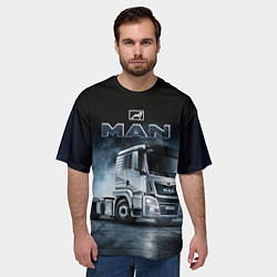 Футболка оверсайз мужская Man фура, цвет: 3D-принт — фото 2