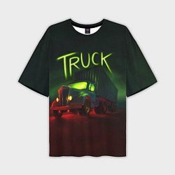 Мужская футболка оверсайз Truck neon