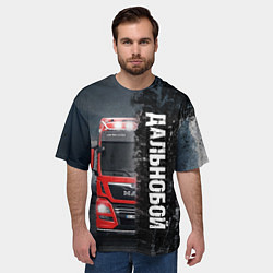 Футболка оверсайз мужская Дальнобой Red Truck, цвет: 3D-принт — фото 2