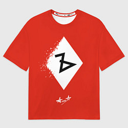 Футболка оверсайз мужская Алиса Ъ «Твёрдый знак», цвет: 3D-принт