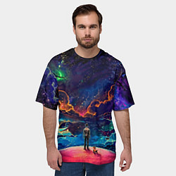 Футболка оверсайз мужская Глубокий космос, цвет: 3D-принт — фото 2