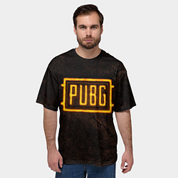 Футболка оверсайз мужская PUBG ПАБГ NEON, цвет: 3D-принт — фото 2