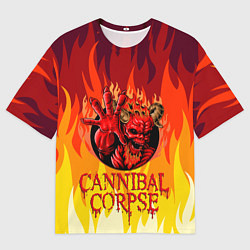 Мужская футболка оверсайз Cannibal Corpse Труп Канниба