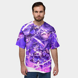 Футболка оверсайз мужская Баал Genshin Impact Геншин Импакт Z, цвет: 3D-принт — фото 2