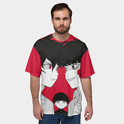 Футболка оверсайз мужская Mob psycho 100 Моб Психо 100 Z, цвет: 3D-принт — фото 2