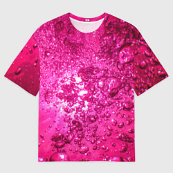 Футболка оверсайз мужская Розовые Пузырьки, цвет: 3D-принт