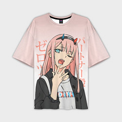 Мужская футболка оверсайз Zero Two Darling in the Franxx