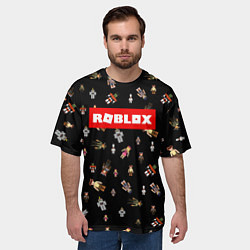 Футболка оверсайз мужская ROBLOX PATTERN РОБЛОКС Z, цвет: 3D-принт — фото 2