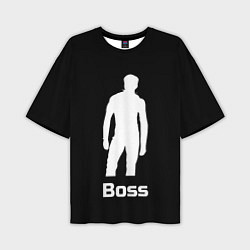 Футболка оверсайз мужская Boss of the gym on black, цвет: 3D-принт