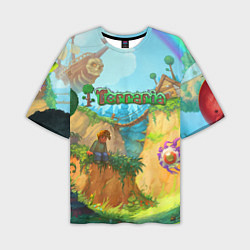 Футболка оверсайз мужская Terraria Террария Z, цвет: 3D-принт
