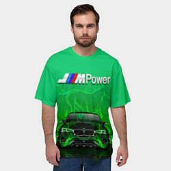 Футболка оверсайз мужская BMW GREEN STYLE, цвет: 3D-принт — фото 2