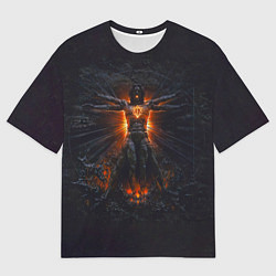 Футболка оверсайз мужская Clayman - In Flames, цвет: 3D-принт