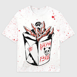 Футболка оверсайз мужская Пальцы Сукуна, Магическая битва, цвет: 3D-принт