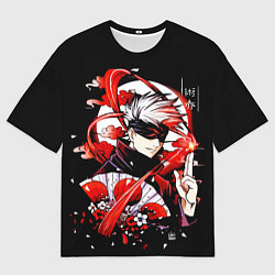 Футболка оверсайз мужская Сатору Годзё, Магическая битва, цвет: 3D-принт