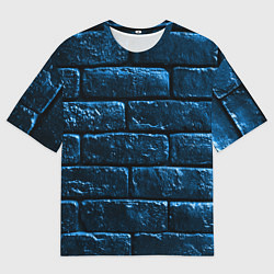 Футболка оверсайз мужская Неоновая, кирпичная стена, цвет: 3D-принт