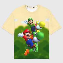Футболка оверсайз мужская 3DMario, цвет: 3D-принт