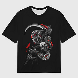 Футболка оверсайз мужская Робот и птица, цвет: 3D-принт