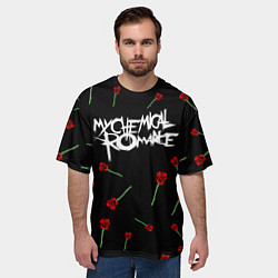Футболка оверсайз мужская MY CHEMICAL ROMANCE РОЗЫ MCR ROSES, цвет: 3D-принт — фото 2