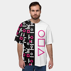 Футболка оверсайз мужская Игра в кальмара: Стражи, цвет: 3D-принт — фото 2