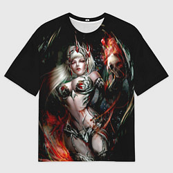 Футболка оверсайз мужская Ведьма с красными глазами, цвет: 3D-принт