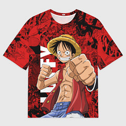 Мужская футболка оверсайз Манки Д Луффи, One Piece
