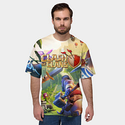 Футболка оверсайз мужская CLASH OF CLANS БИТВА КЛАНОВ, цвет: 3D-принт — фото 2