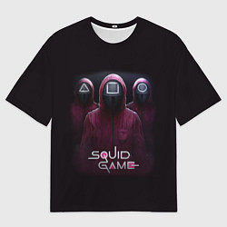 Футболка оверсайз мужская SQUID GAME ИГРА В КАЛЬМАРА СОТРУДНИКИ, цвет: 3D-принт