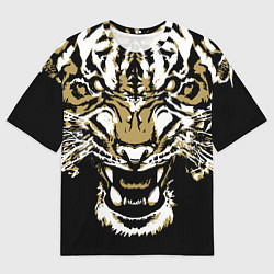 Мужская футболка оверсайз Рычание джунглей