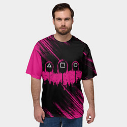 Футболка оверсайз мужская СТРАЖИ В МАСКАХ, цвет: 3D-принт — фото 2