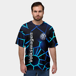 Футболка оверсайз мужская Фольксваген 3D плиты, цвет: 3D-принт — фото 2