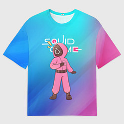 Мужская футболка оверсайз Удивление - Игра в кальмара