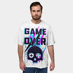 Футболка оверсайз мужская Game OVER - NEON 3D, цвет: 3D-принт — фото 2