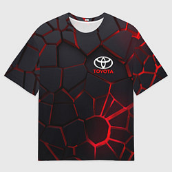 Футболка оверсайз мужская Тойота 3D плиты с подсветкой, цвет: 3D-принт