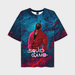 Мужская футболка оверсайз Сериал Squid game Игра в кальмара