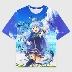 Мужская футболка оверсайз Aqua Beach