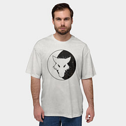 Футболка оверсайз мужская Лунные волки ранний лого цвет легиона, цвет: 3D-принт — фото 2