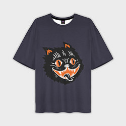 Мужская футболка оверсайз Одержимый кот