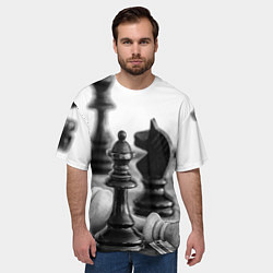 Футболка оверсайз мужская Шах и мат Шахматы, цвет: 3D-принт — фото 2