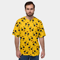 Футболка оверсайз мужская FORTNITE BANANA FACE PATTERN ФОРТНАЙТ ЛИЦО БАНАНА, цвет: 3D-принт — фото 2