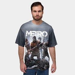 Футболка оверсайз мужская МЕТРО ИСХОД АРТЁМ ,ЯДЕРНАЯ ЗИМА METRO EXODUS, цвет: 3D-принт — фото 2