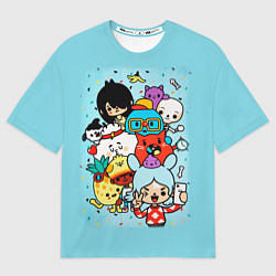 Мужская футболка оверсайз Toca LifeЖ Персонажи